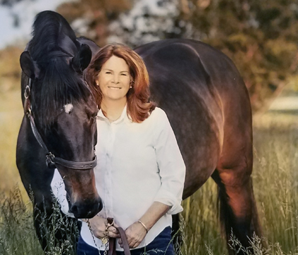 Sarah Boudreau with her horse Magee.